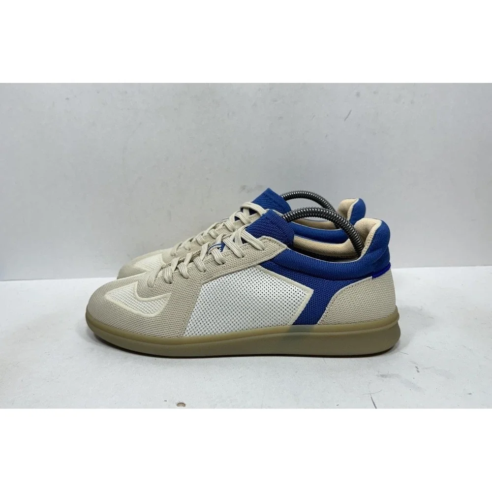Rothy's The RS01 Mens Size 9 Casual Knitted Sneaker Shoes‎ Coastal Blue Cream